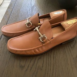 🔥SALVATORE FERRAGAMO MEN’S LEATHER LOAFERS SZ 12🔥